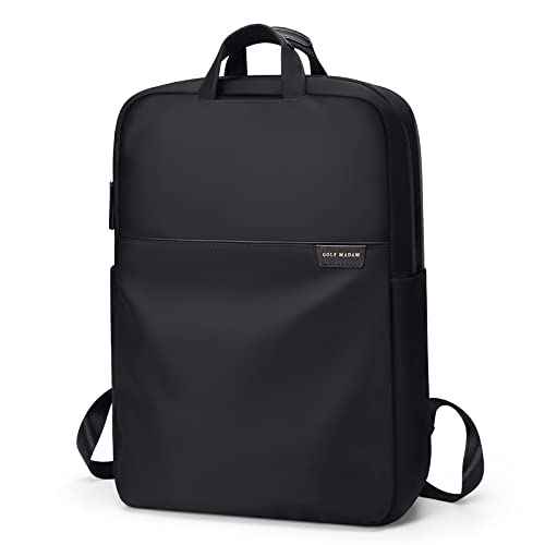 GOLF SUPAGS Travel Laptop Backpack for Women Anti Theft Slim Durable College Bookbag Business Computer Bag Fit 15.6Inch Notebook (Black, 15.6Inch)