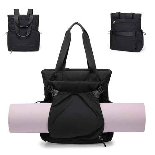 GOLF SUPAGS Convertible Laptop Backpack for Women 15.6" Laptop Tote Casual Daypack for Work Travel College Bag (Black)