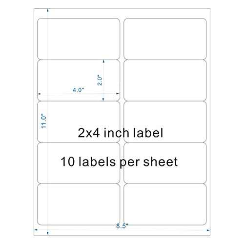 200 Pcs Bottle Labels 4x2 inch Printable Glossy White Waterproof Vinyl Sticker Labels for Inkjet or Laser Printer
