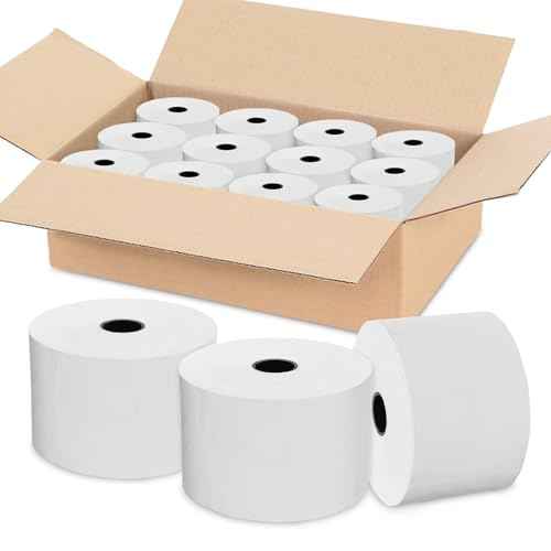 (12 Rolls) 2 5/16" x 400' Thermal Paper Receipt Rolls, Compatible with Dresser Wayne, Gilbarco, VeriFone Ruby, Speedpass, Vista and Other POS Systems Thermal Paper BPA Free