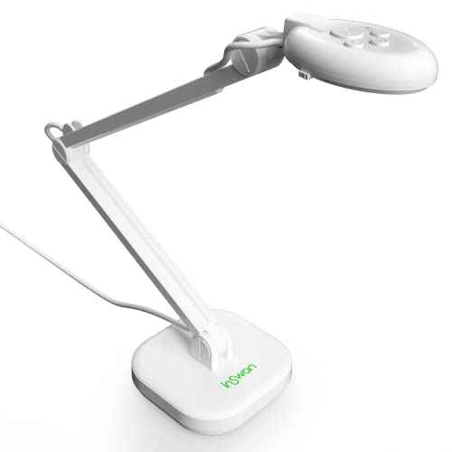 INSWAN INS?2 4K USB Document Camera ? 13MP, Dual Auto?Focus, LED Light and Microphone, Plug & Play, Mac, Windows, iPad, Chromebook, A3 Capture ? Ideal for Teachers and Classrooms