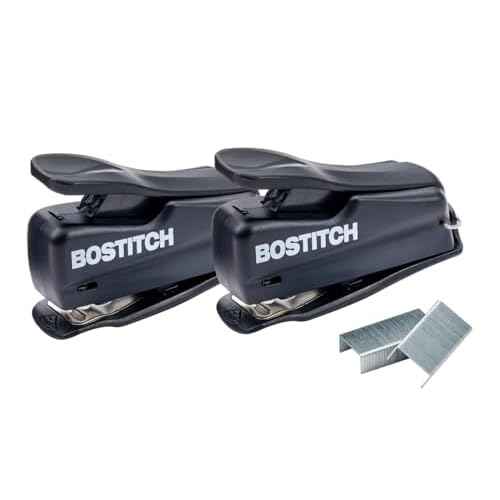 Bostitch Nano Mini Staplers, Black, 2-Pack (1830-2PK)