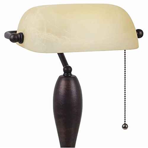 Catalina Lighting Traditional Desk Lamp, Classic Bronze, Smart Home Capable for Home Office, Dorm, Apartment, Corded with Adjustable Lighting
