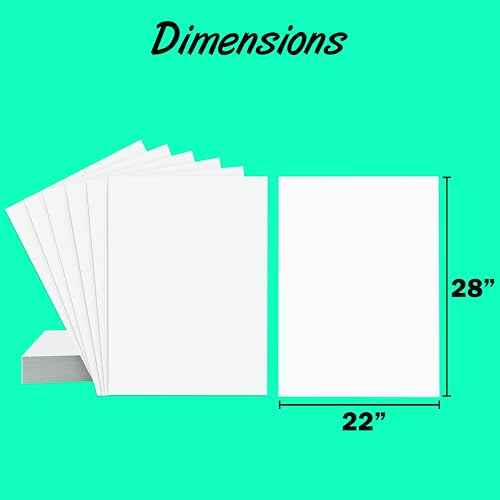White Poster Paper 22x28, 100 Pack - Large Poster Board for School Supplies