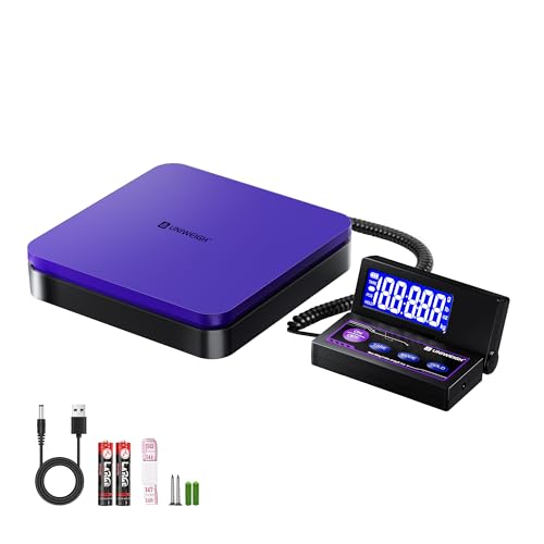 UNIWEIGH Purple & Black Digital Shipping Scale 110lb/0.1oz Postal Weighing Scale