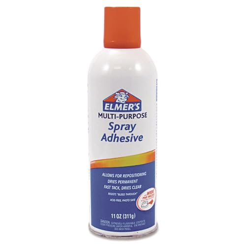Elmer's Spray Adhesive Glue 11 oz | Permanent Clear, Acid-Free, Waterproof