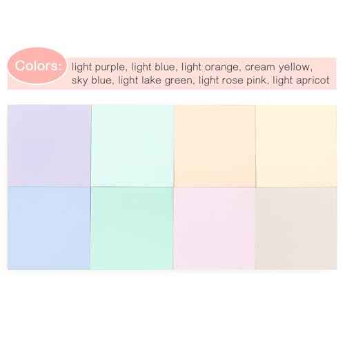Sticky Notes 3x3 inch, 8 Pads, Pastel Colors Self-Stick Pads, Self-Adhesive Sticky Notes, 8 Pads/Pack, 80 Sheets/Pad, Total 640 Sheets