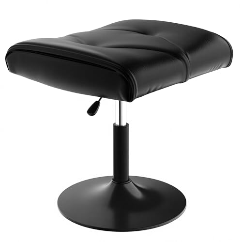 VECELO Black Height-Adjustable Office Foot Rest Under Desk Ottoman