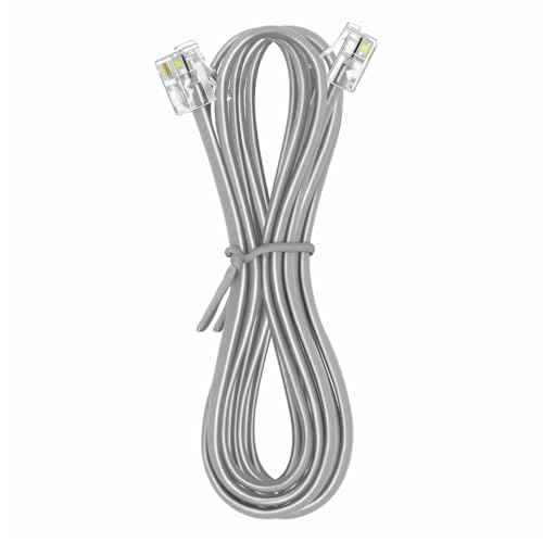 NECABLES Phone Cord 10ft Telephone Cord Phone Cable RJ11 6P4C Male to Male for Landline and Fax - 10 Feet