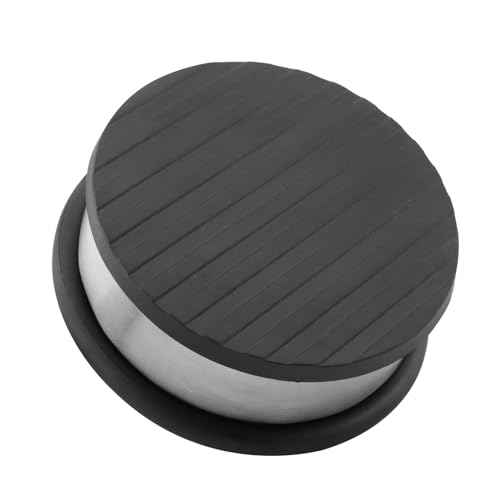 KINJOEK 4 PCS Heavy Duty No Drill Door Stopper, Stainless Steel Door Stop, Surrounded with Protective Rubber Bands Anti-Slip Door Wedge for Office, Home, Garage, Laundry Door