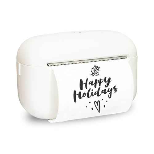 Label Maker Machine with Tape: Bluetooth Sticker Printer Supports Printing Multiple Labels, Versatile App with Fonts and Icons for Home, Kitchen, School, Office Organization, White