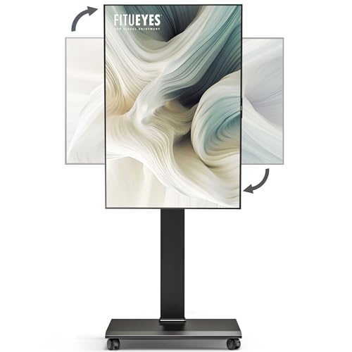 FITUEYES Rolling TV Stand with 40° Swivel, 32"-75" TV Compatibility, Black - Basic