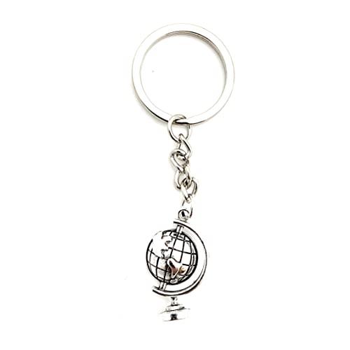 Smiling Wisdom - 20 Bulk Gifts - You Make A World of Difference Appreciation Mini 3.5x2in Cards & Globe Gifts - Men Women Staff Employees Team - 60pcs - Silver Globe Keychains