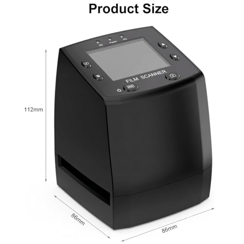 DigitPro Black 35mm Film & Slide Scanner with 2.4" LCD, JPEG Conversion