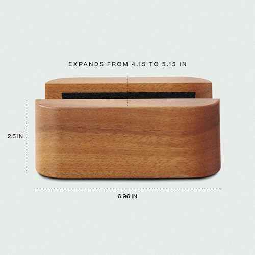 Adjustable Dual Vertical Laptop Stand for Desk, Wooden Laptop Holder, MacBook Pro Stand, Wood Mac Air Dock