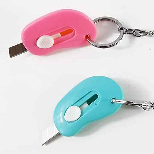 25PCS Mini Retractable Utility Knife Box Cutter Letter Opener, Random Color
