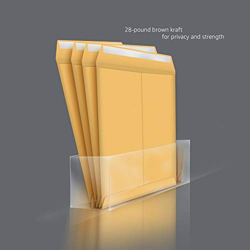 100-Pack 6x9 Inch Brown Kraft Catalog Envelopes with Peel & Seal Closure