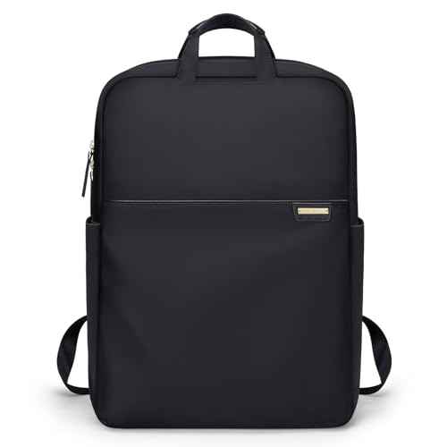 Slim Laptop Backpack for Women, Lightweight Business Backpack for Women Computer Bag Purse for Commuting, Fit 16 Inch, Black