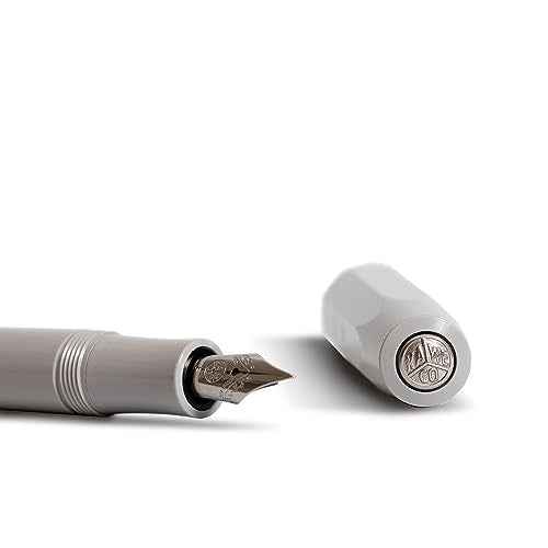 Kaweco SKYLINE Fountain Pen Granite Grey, Fine Nib Sport Octagonal Clip Chrome
