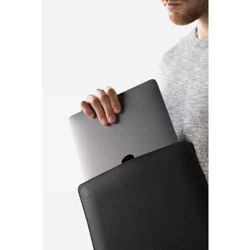 Leather Sleeve Compatible with MacBook - Drop Resistance Laptop Sleeve, EVA Shell, Suede Lined