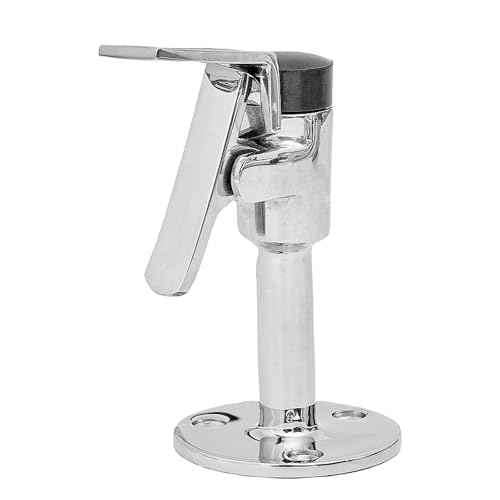Boat Marine Grade 316 Stainless Steel Heavy Long Doorstop Catch Set Surface Mirror Treatment Yacht Ship Hatch Stopper Soft Stop Catch Anti-Collision Holder Hold Keep Door Open (2)