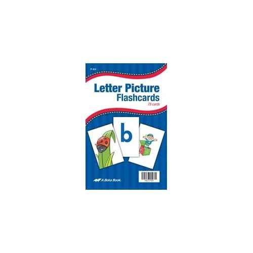 Letter Picture Flashcards - Abeka 4 to 5 Year Old Kindergarten Letter Recognition Reading Program Letter Cards