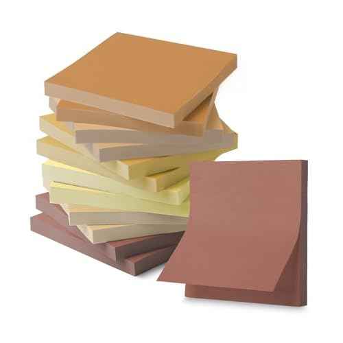 Mr. Pen- Sticky Notes, 3¡±x3¡±, 12 Pads, 600 Sheets, Vintage Brown Sticky Notes 3x3