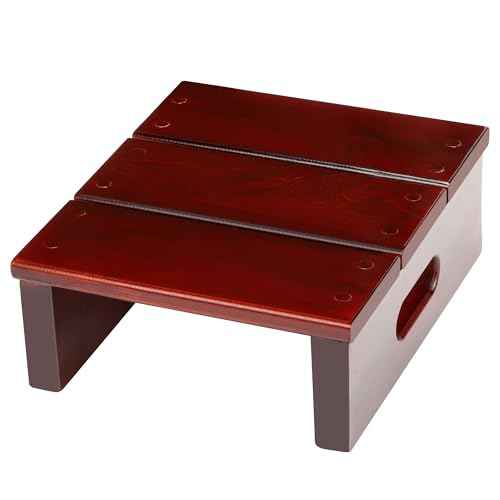 Wood Step Stool, Compact Size (11.6"x10"x4.3"), Supports 400 lbs ? for Children, Adults & Home Use ? Ready to Use