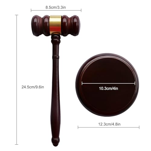 Personalized Wooden Gavel and Sound Block Set for Judges & Lawyers