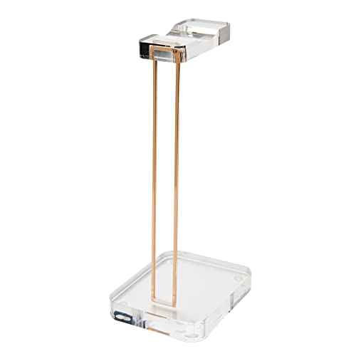 russell+hazel Acrylic Headphones Stand, Headset Holder, Office Accessories, Clear Acrylic with Gold Hardware, 4¡± x 5¡± x 10.5¡± (93922)