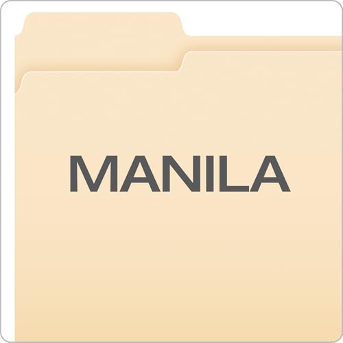 Pendaflex 250-Count File Folders Box - Letter Size Manila 1/3-Cut Tabs for Office & Home Organization