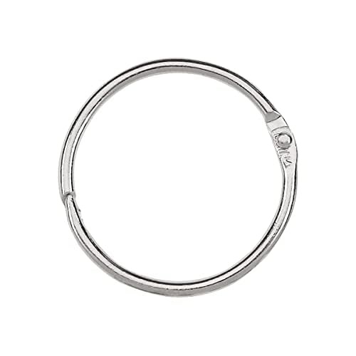 ACCO Loose Leaf Binder Rings, 1-1/2", Silver, 100 Rings/Box (72204)