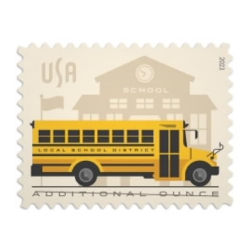 United States Postal Service School Bus Additional Ounce Postage Stamps - 20 Sheet