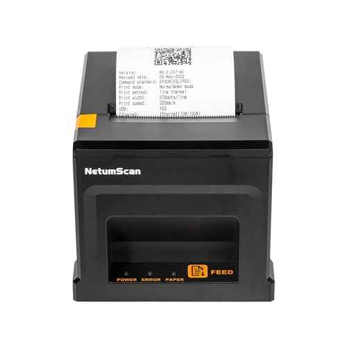 NetumScan USB POS Receipt Printer, 80mm Thermal Receipt Printer with Auto Cutter Cash Drawer, 300mm/s, Support Windows/Mac/Linux, Restaurant Kitchen Printer for ESC/POS(Only USB Interface) 8360