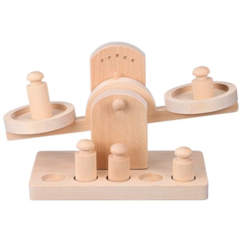 Montessori Wooden Balance Scale for Kids - Educational Math Toy