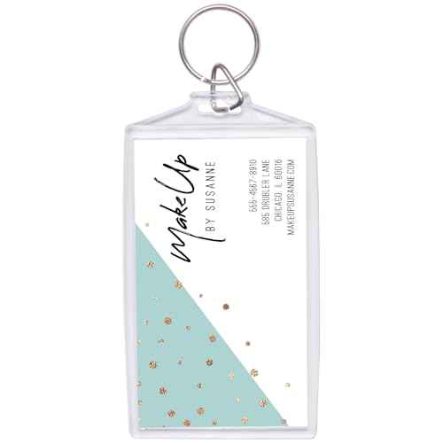 Snapins Acrylic Photo Snap-in Business Card Size Keychain - Pack of 25