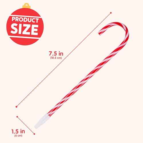 JOYIN 24 Pcs Christmas Candy Cane Ball Point Pens for Kids Gift, Xmas Pen Bulk for Christmas Stocking Stuffers, Teacher Student Gifts Classroom Supplies Carnival Prize Goodie Bag Fillers