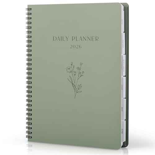 Beautiful 2026 Daily Planner - 7" x 10" Daily Planner for Women or Men with Weekly & Monthly Spreads for Easy Planning - Perfect Calendar Book To Organize All Tasks and Boost Productivity