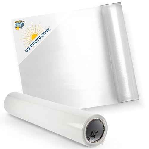 Self Laminating Film Anti-UV Vinyl (12¡±x30ft Glossy): Clear Vinyl Roll Laminating Paper - Self Adhesive Laminating Sheets, Sticker Laminate Sheets Waterproof, Self Laminating Sheets Transparent Vinyl