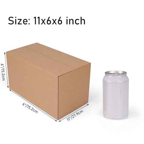 CRUGLA 40 Packs 11x6x6 Shipping Boxes for Small Business, Corrugated Cardboard Boxes Bulk for Shipping Packing Mailing