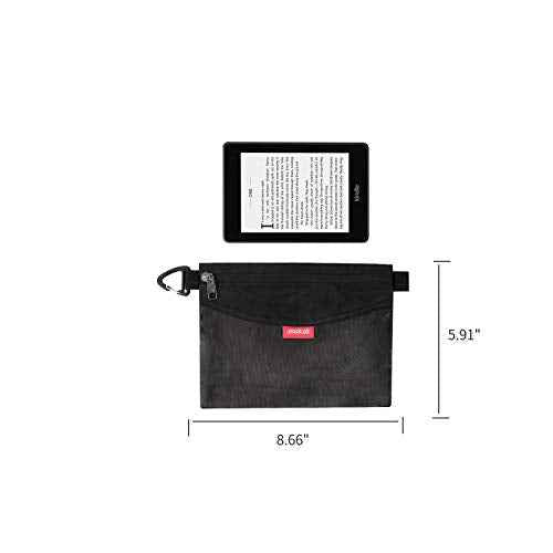 pack all Water-Resistant Material Zipper Pouch, Mesh Zipper Bags for Storage, Travel, Office (Black, Small)
