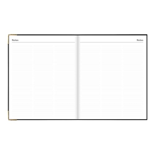 Letts of London Roma 2025 Weekly Planner, 12 Months, January to December, Italian Leather, Quarto Size, 10.25" x 8.25", English, Black (C33YIBK-25)