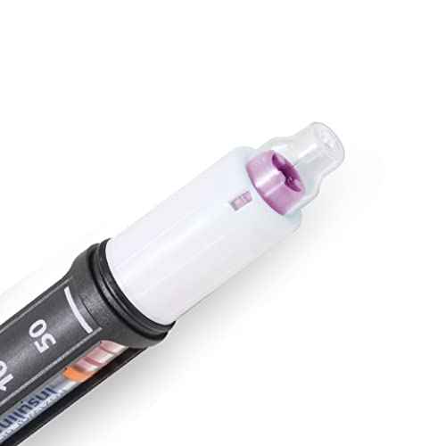 ONE-Care Safety Pen Tips - 31 Gauge x 5 mm - Ultra-Thin Micro Pen Tips with Seal and Cover - Universal Fit Design - Set of 100