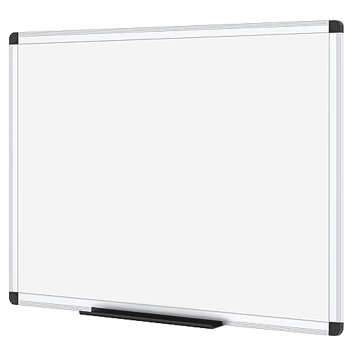 VIZ-PRO Magnetic Dry Erase Board 36x24 Inches Silver Aluminum Frame - Wall Mountable
