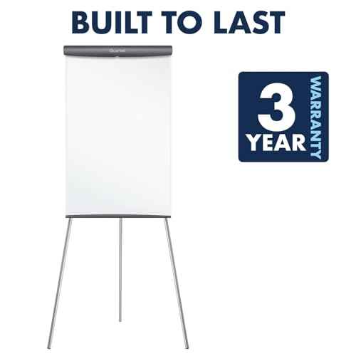 Quartet Melamine Presentation Easel, Whiteboard/Flipchart, 3' x 2', Gray Frame (ET32EU)