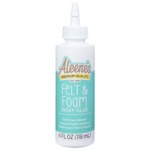 Aleene's Felt & Foam Tacky Glue 4 fl oz – Fast-Grab Clear-Drying Craft Adhesive