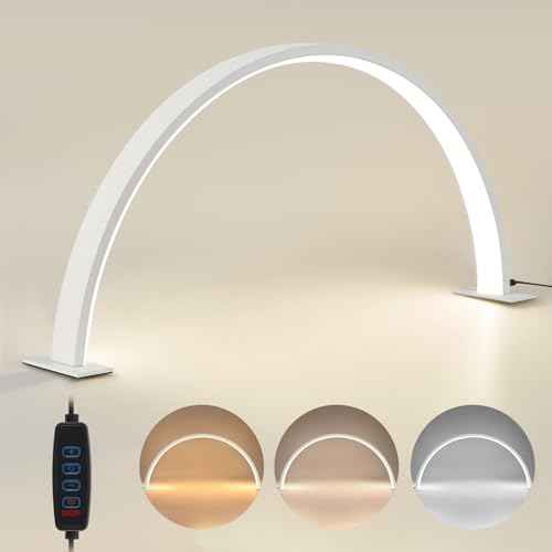 Nail Lamp for Desk, 18.5in Diameter Half Moon Lamp with 3 Color Modes & 10-Level Adjustable Brightness, Desk Lamp for Nail Tech, Lash Extensions, Facial Spa, Manicure(8.66¡± Hx 18.5¡± W)