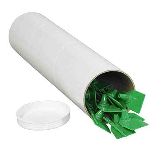 Tape Logic TLP3015W Mailing Tubes with Caps, 3" x 15", White (Pack of 24)