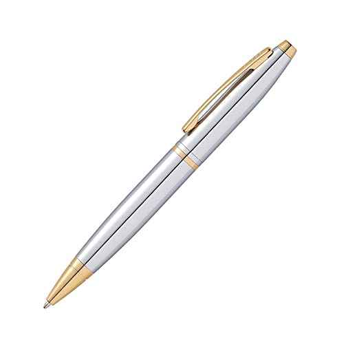 Cross Calais Refillable Ballpoint Pen, Medium Ballpen, Includes 2 Bonus Refills, Premium Gift Box - Medalist Chrome