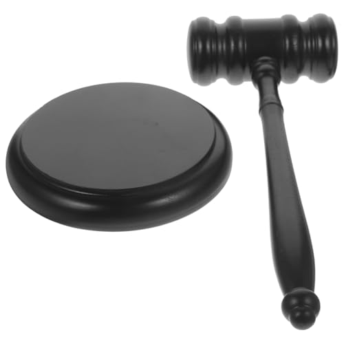 Wooden Gavel and Sound Block Set for Judge, Lawyer, Auction & Courtroom Use